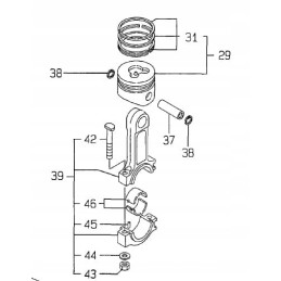 Yanmar l70 connecting rod bearing std 714380 23600 p