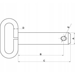 Pin with handle 22x162mm