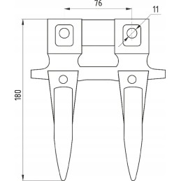 The double header bayonet without a stalk fits the Bizo