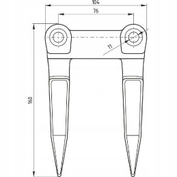 The double header bayonet without a stalk fits the Bizo