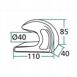 Loader bucket hook, set of 2 bolts