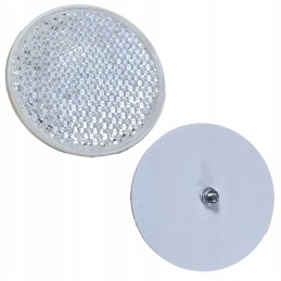 Round trailer reflector, white