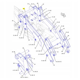 CVA front arm pins for cat backhoe loader