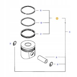 Set of piston rings fendt f119200310030 org