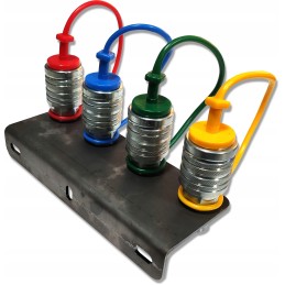 Set of board with 4x M22 euro socket quick connectors