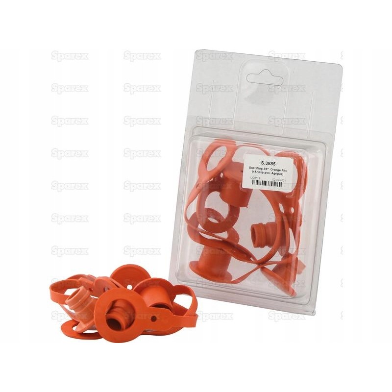 Sparex orange PVC cap 3 8 4 pcs