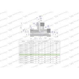 Metric hydraulic tee bbb m26x1 5 18l