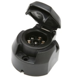 Rubber cover for the 7-pin tractor trailer socket