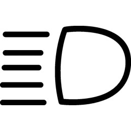 High beam reflector symbol