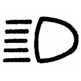 High beam reflector symbol