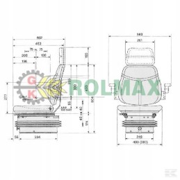 Seat with artificial leather upholstery sc74621z