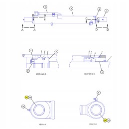 Sleeve in the head of the Cat mini excavator bucket cylinder