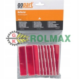 Rectangular glued reflector, red, 105 x 24