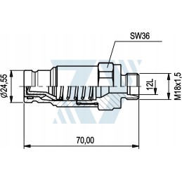 Dry cut quick connector 3 8 plug m18x1 5