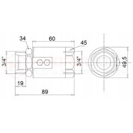 Straight linear swivel joint ggl 3 4 ohm
