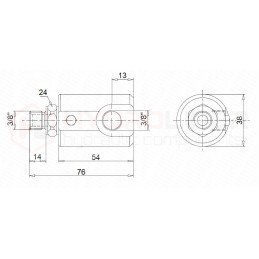 Angular linear swivel joint GG90 3 8 ohm