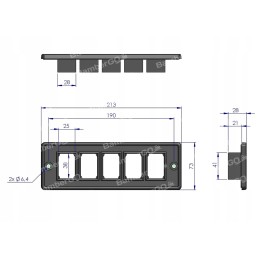 Ursus mf switch panel, keyboard console