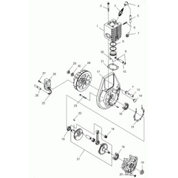 Wacker wm80 flywheel shaft nut 0045914