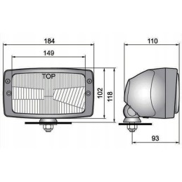 Headlight lamp john deere ursus zetor mf ferguson
