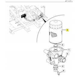 Oil filter for JCB 2 4CX backhoe loader, original