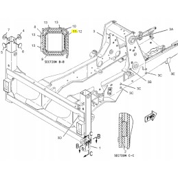 Support slide 14mm long life cat backhoe loader