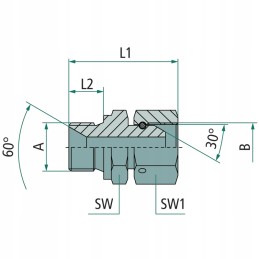 Straight hydraulic fitting 1 4 inch x m14x1 5