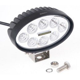 Oval LED work lamp 24w 12v 24v excavator tractor