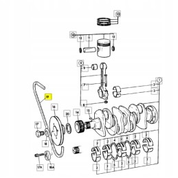 Set of JCB backhoe loader belts