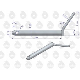 Hitch frame pin dc 330 c 360 original ursus