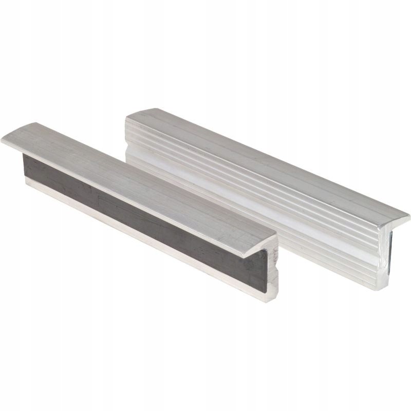Aluminum protective jaws for vice with structure