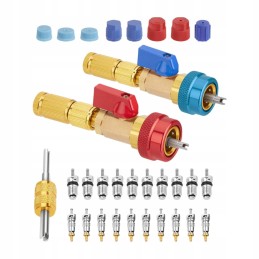 High and low pressure valve core removal tool kit, direct replacement easy