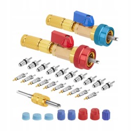 High and low pressure valve core removal tool kit, direct replacement easy