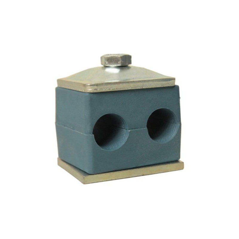 Double clamp for hydraulic hose holder 2x12mm