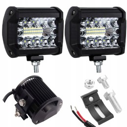 Led 90w halogen searchlight work lamp 10 12 24 30v set of 2