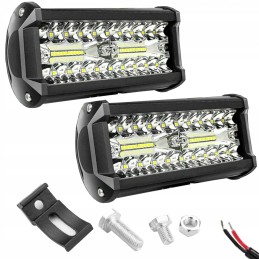 Led 120w halogen searchlight work lamp 10 12 24 30v set of 2