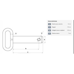 Pin with handle 16x162 mm kramp z516157kr