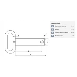 Pin with handle 19x162 mm kramp z519157kr