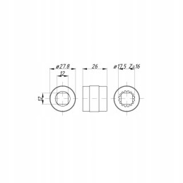 Sleeve connecting the power steering pump ZETOR 50552123
