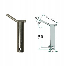 Pin pin of the hitch and lower hook, category 3