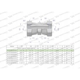 Inch hydraulic connector aa 1 4 bsp 2 pcs
