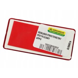 Rectangular reflector glued on OPPC