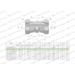 Inch hydraulic connector aa 3 8 bsp 2 pcs