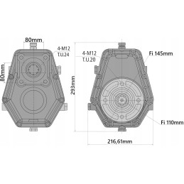 Reinforced multiplier, PTO gear to the pump
