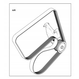 Multi-ribbed alternator belt cva jcb dieselmax