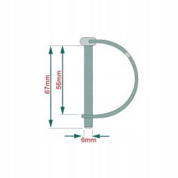 Pipe cotter securing the 6mm pin