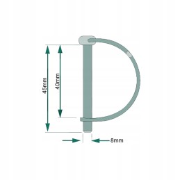 Pipe securing pin 8mm