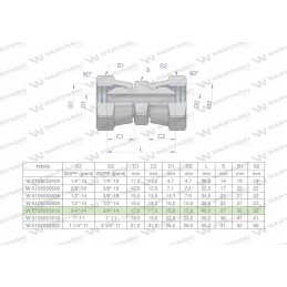 Inch hydraulic connector aa 3 4 bsp mot