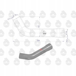 Upper radiator rubber hose C 385 6 cyl Ursus