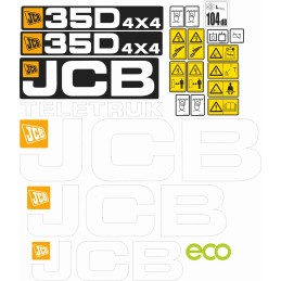 Sticker stickers jcb 30d 35d teletruk loader