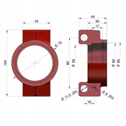 Bearing housing large rotary mower 5036010180